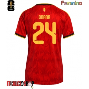 Belgio Amadou Onana #24 Prima Maglia Femmina Mondiali 2026 Manica Corta